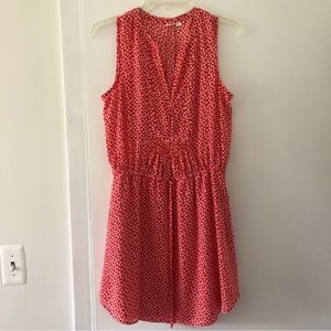 Gap sleeveless daisy-print waist-defined dress